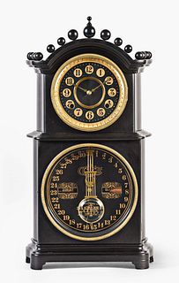 A rare Ithaca Calendar Clock Co. No. 15 Melrose calendar clock