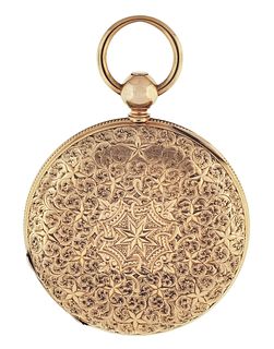 A mid 19th century E. Howard & Co. series II pocket watch with 18 karat gold hunting case