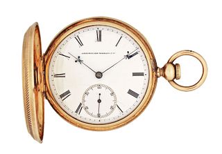 A late 19th century Waltham P.S. Bartlett model 1874 10 size gold pocket watch
