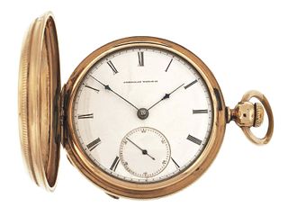 A Civil War era Waltham pocket watch with gold filled hunting case
