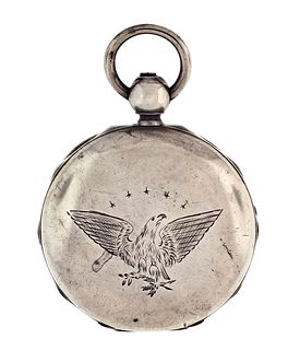 A Waltham Civil War Era silver hunting case pocket watch