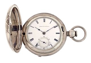 A silver cased Civil War era Waltham pocket watch