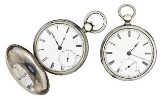 Two Waltham civil war era pocket watches