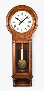 A Waterbury Regulator No. 66 hanging clock