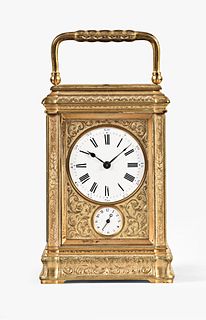 French mid 19th century grand sonnerie carriage clock
