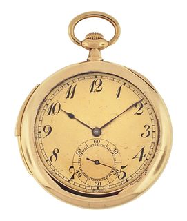 An early 20th century slim minute repeating dress watch by Haas