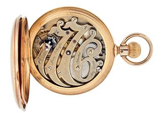 A good gold hunting case Centennial pocket watch for the American market with 1776 plates