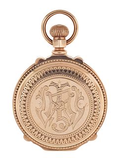 A late 19th century gold Hampden pocket watch for J.P. Stevens