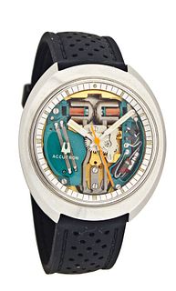 A good mid 20th century Bulova Accutron Spaceview wrist watch