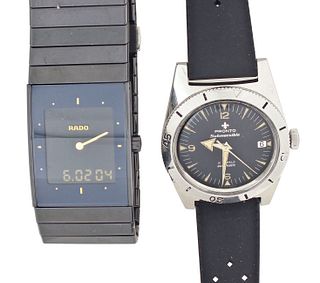 A lot of two wrist watches including a Pronto Submersible divers watch
