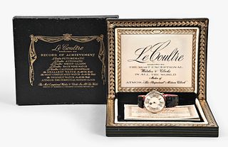 A good mid 20th century LeCoultre Galaxy wrist watch with original boxes and papers