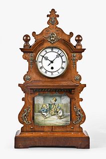 Philipp Hass & Soehne mantel clock with automata