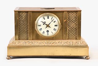 French mantel clock with singing bird