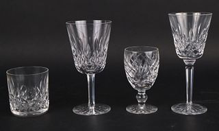 Assembled Group of Waterford Lismore Crystal Stemware