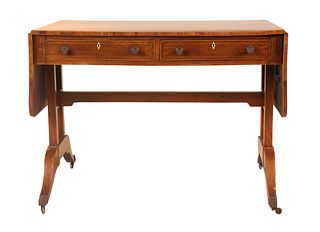 Regency Inlaid Rosewood Library Table