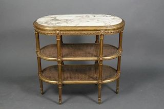 Louis XVI Style Giltwood Etegere Table