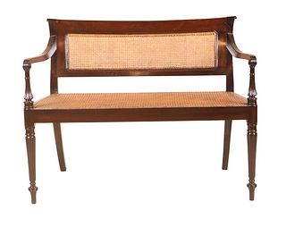 Colonial Regency Style Mahogany Bench