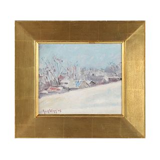 Guy Carleton Wiggins, American 1883-1962, Winter Scene, Oil on Canvas