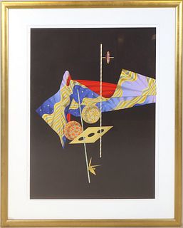 Shuji Wako, Japanese 20th C., Galaxy of the Past, Lithograph