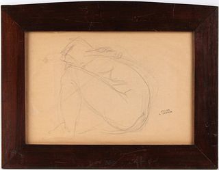 Pencil Drawing of a Female Nude