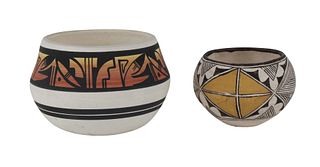 Two Native American Painted Pottery Vessels