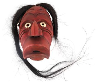 Iroquois False Face Hang Mouth/Drooping Mouth Mask