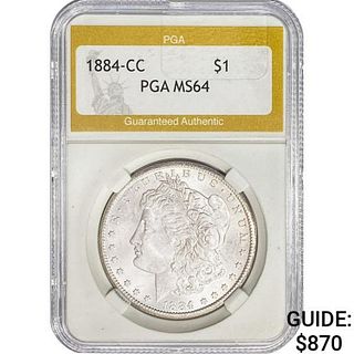 1884-CC Morgan Silver Dollar PGA MS64 