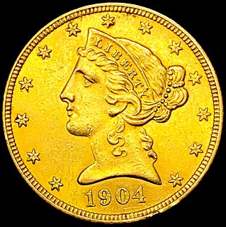 1904 $5 Gold Half Eagle UNCIRCULATED