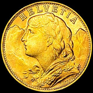 1935 Swiss .1867oz Gold 20 Francs UNCIRCULATED