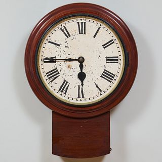 English Mahogany Wall Clock