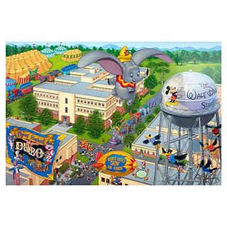 Manuel Hernandez, "A Day At The Studios" Limited Edition Mixed Media Lithograph from Disney Fine Art, Numbered and Hand Signed with Letter of Authenti