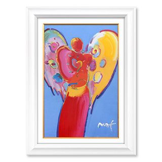 Peter Max- Original Mixed Media "Angel with Heart"