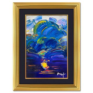 Peter Max, "Summer Storm" Framed One-of-a-Kind Acrylic Mixed Media (48.5" x 36.5"), Hand Signed with Registration Number Certifying Authenticity