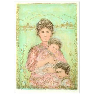Edna Hibel (1917-2014), "Tatyana's Family" Limited Edition Lithograph, Numbered and Hand Signed with Certificate of Authenticity.