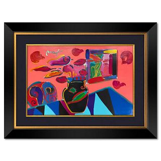 Peter Max, "The Room" Framed One-of-a-Kind Acrylic Mixed Media (36.5" x 48.5"), Hand Signed with Registration Number Certifying Authenticity