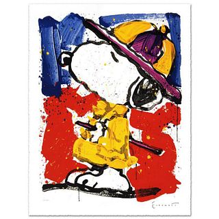 Prada Puss Limited Edition Hand Pulled Original Lithograph by Renowned Charles Schulz Protege, Tom Everhart. Numbered and Hand Signed by the Artist, w