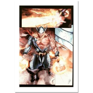 Stan Lee Signed, Marvel Comics Limited Edition Canvas 8/10 "Secret Invasion: Thor #3" with Certificate of Authenticity.