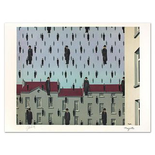 Rene Magritte (1898-1967), "Golconda" Limited Edition Lithograph with Certificate of Authenticity.