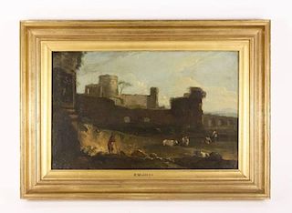 Attr. to Richard Wilson, "The Castle Ruins", O/C