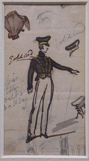 George Cruickshank: Small Sketch of a Soldier