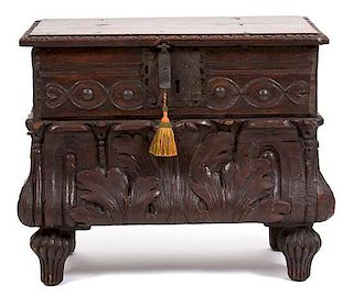 An Italian Carved Pine Diminutive Chest Height 23 x width 27 x depth 15 inches.