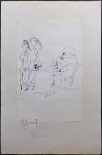 Style of Pablo Picasso: Collection of 5 Caricature Sketches