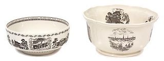 Two Wedgwood Bowls Height of largest 6 1/4 x diameter 12 inches.