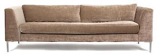 A Contemporary Sofa Height 27 1/4 x width 88 1/2 x depth 35 1/2 inches.