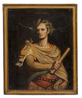 After Tiziano Vecellio, called Titian, (18th Century), Portraits of Consul and First Man of Rome Julius Ceasar (100 BC - 44 B
