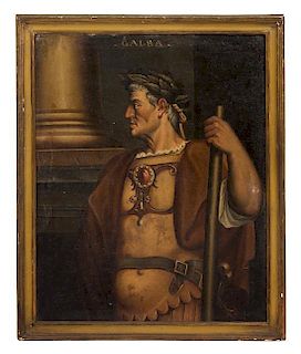 After Tiziano Vecellio, called Titian, (18th Century), Portraits of the Roman Emperors Galba (3 BC - 69 AD) and Vitellius (15