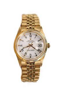 Rolex Oyster Perpetual Watch w/Roman Dial