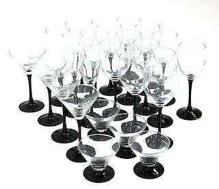 MODERN TWENTY FOUR PIECE FRENCH GLASSWARE