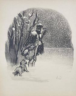 Honore Daumier - Snow