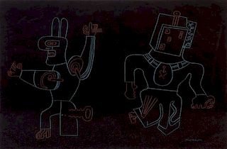 Karl Wirsum, (American, b. 1939), Rabbit and Robot